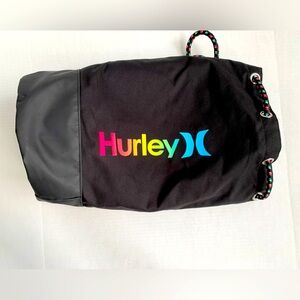 NWT Hurley Duffel Gym Sports Bag beach swim athletic travel bag black colorful